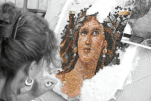 mosaic portraiture design